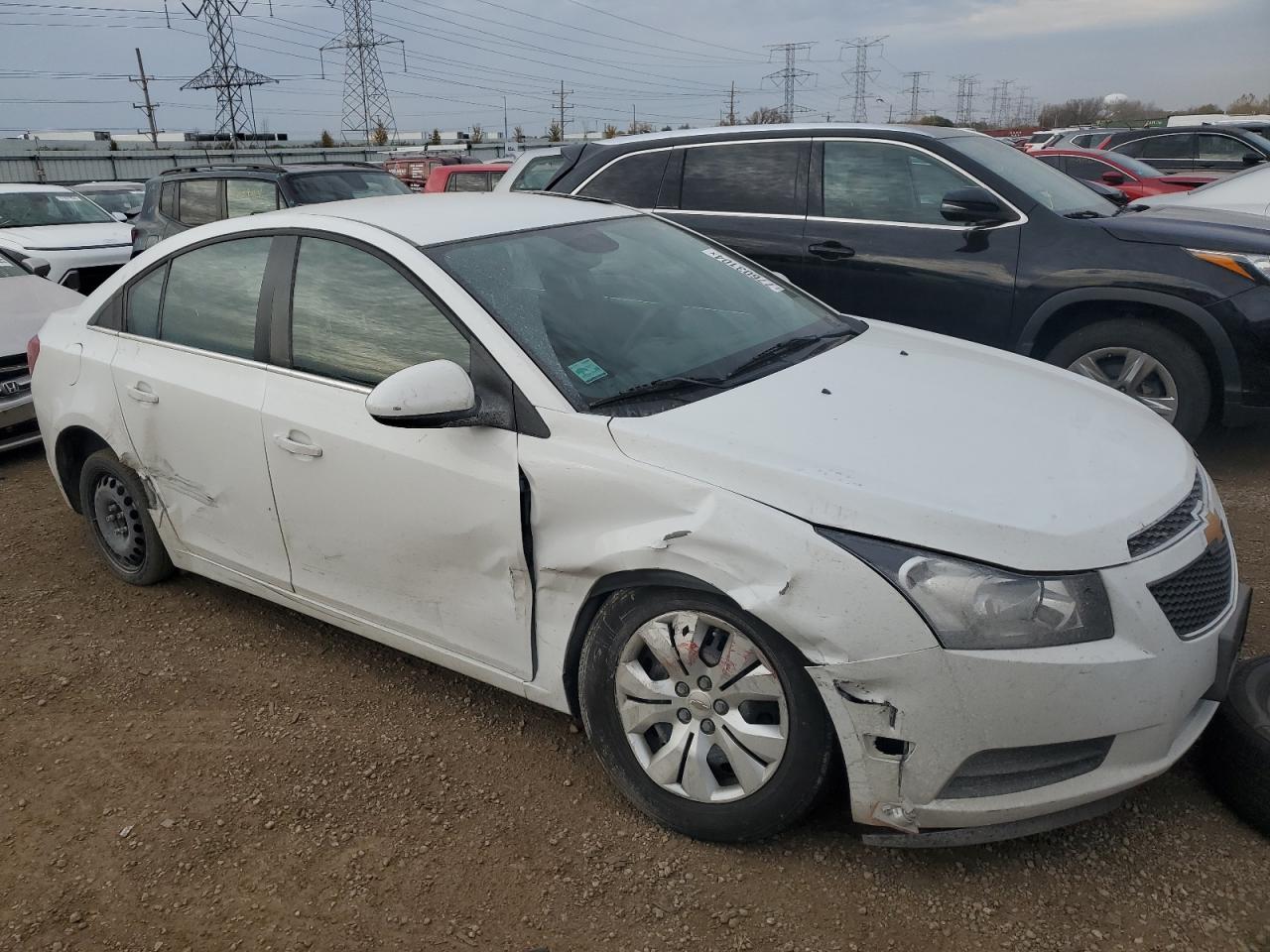 2014 Chevrolet Cruze VIN 1G1PC5SB7E7433095 Copart auction photo, side / front end damage thumbnail 4