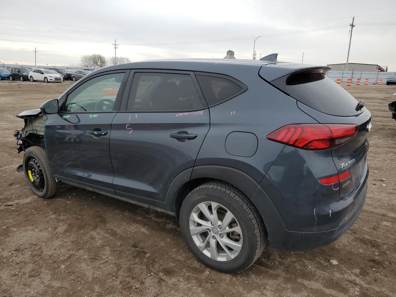 2019 Hyundai Tucson VIN KM8J2CA49KU913154 Copart auction photo, front end / undercarriage damage thumbnail 2