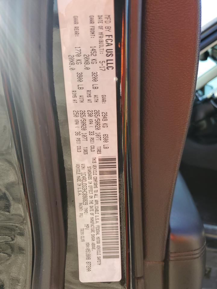 2017 Dodge Durango VIN 1C4RDJDG3HC896829 Copart auction photo, front end / side damage thumbnail 16