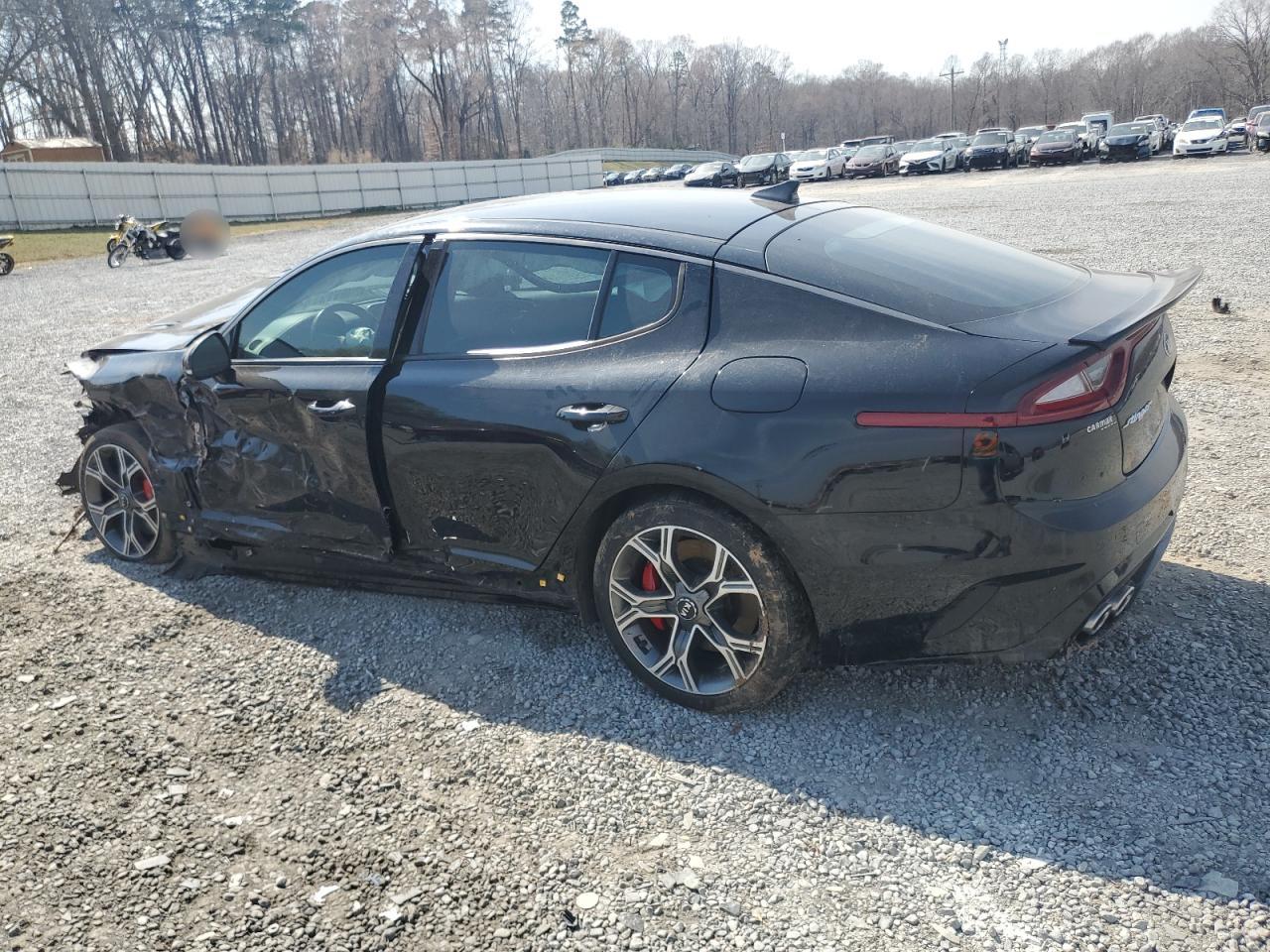 2019 KIA Stinger VIN KNAE35LC3K6047357 Copart auction photo, front end / side damage thumbnail 2