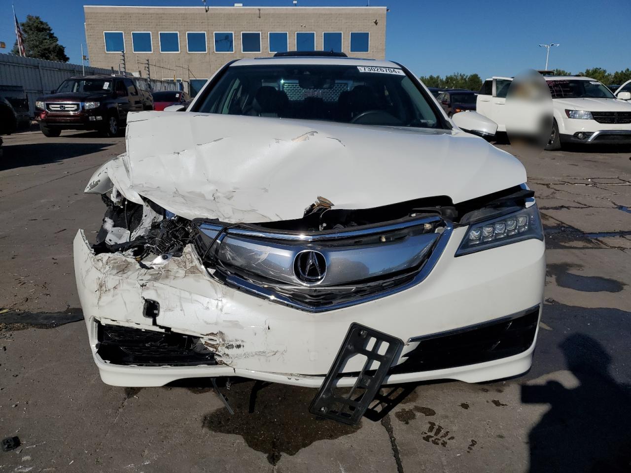 2015 Acura TLX VIN 19UUB1F5XFA000192 Copart auction photo, front end damage thumbnail 5