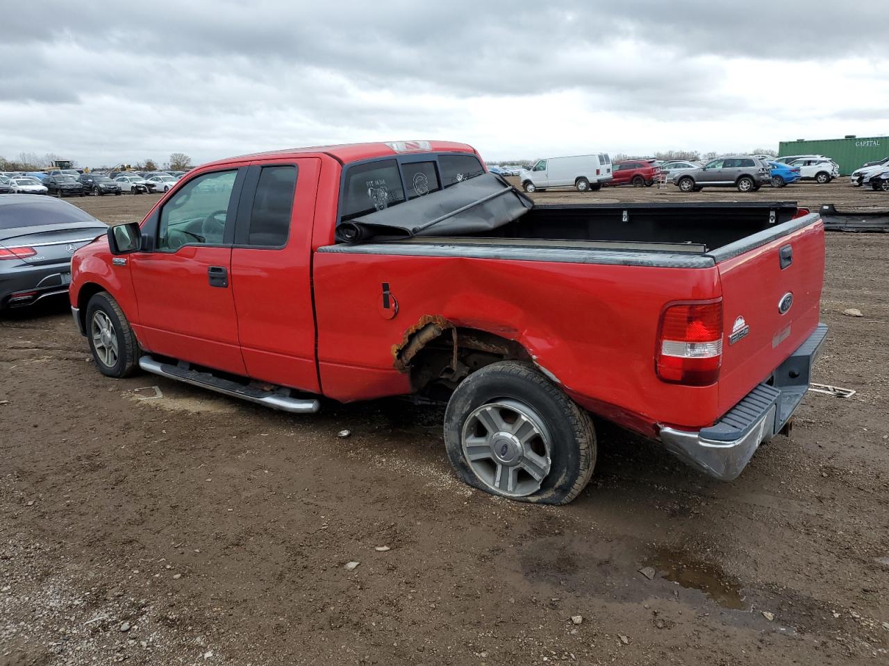 2005 Ford F-150 VIN 1FTPX12525NA28661 Copart auction photo, rear end damage thumbnail 2