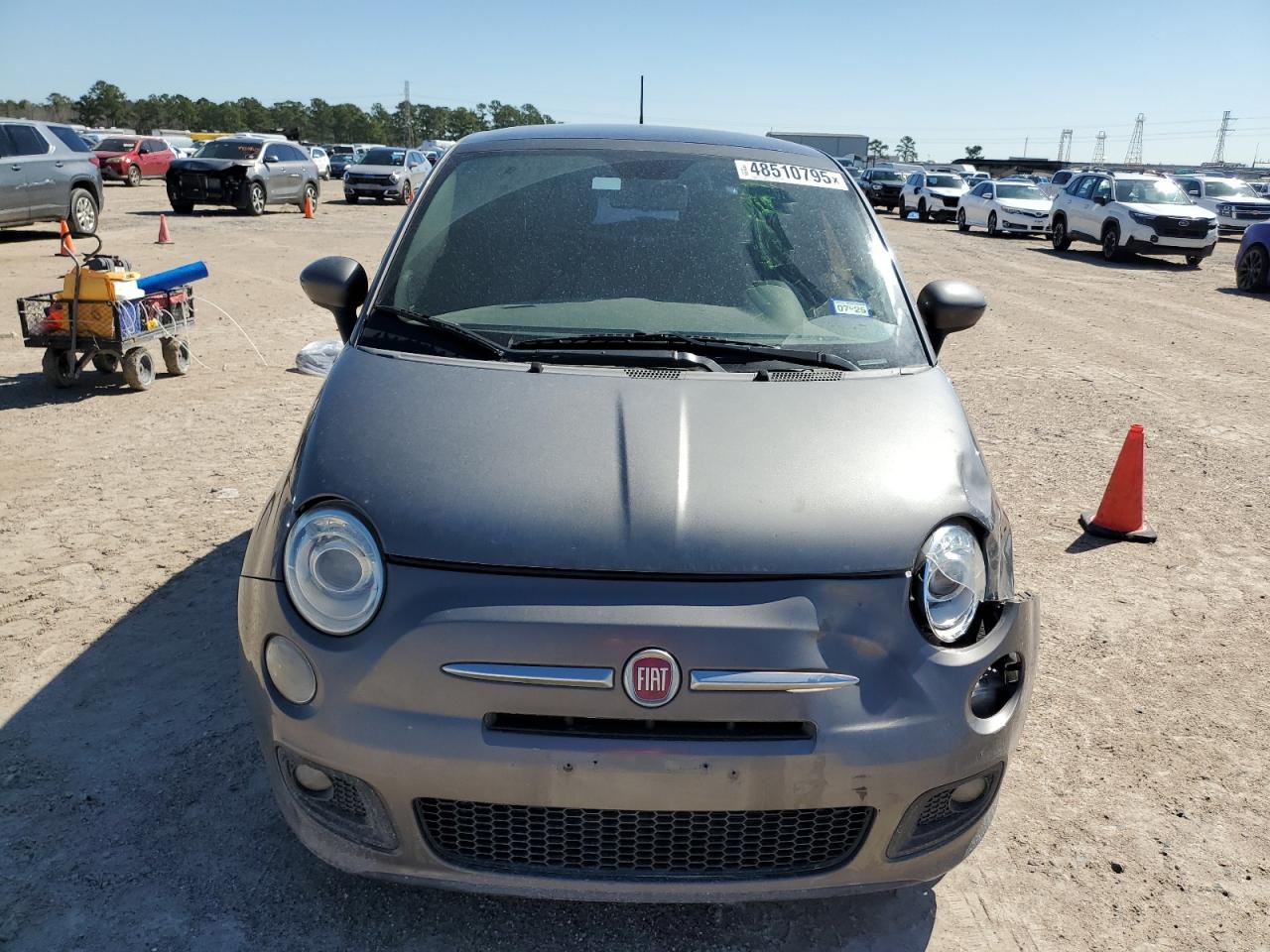 2012 Fiat 500 VIN 3C3CFFBR1CT100422 Copart auction photo, front end / minor dent/scratches damage thumbnail 5