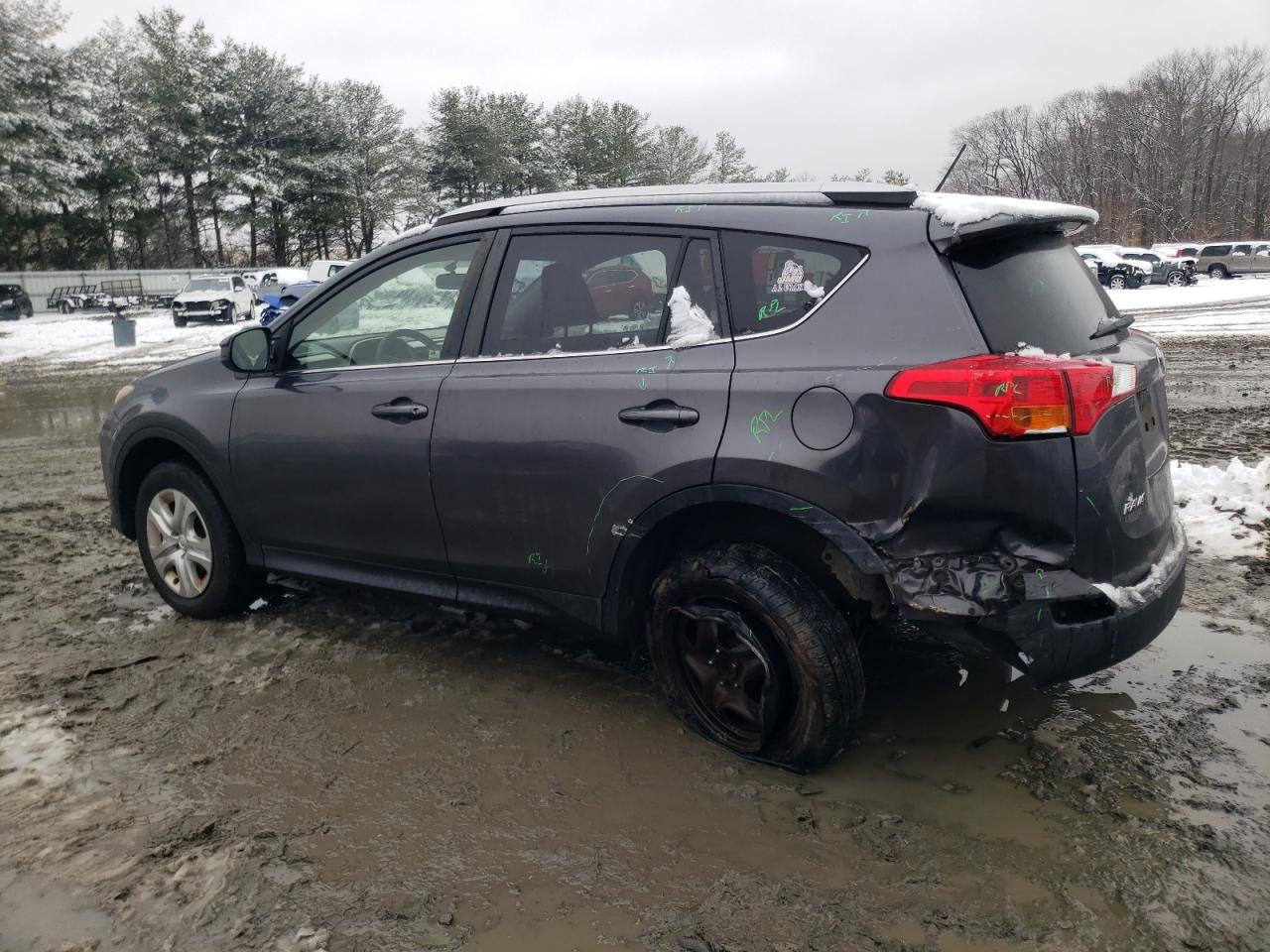 2014 Toyota RAV 4 VIN JTMZFREV4EJ011504 Copart auction photo, rear end / undercarriage damage thumbnail 2
