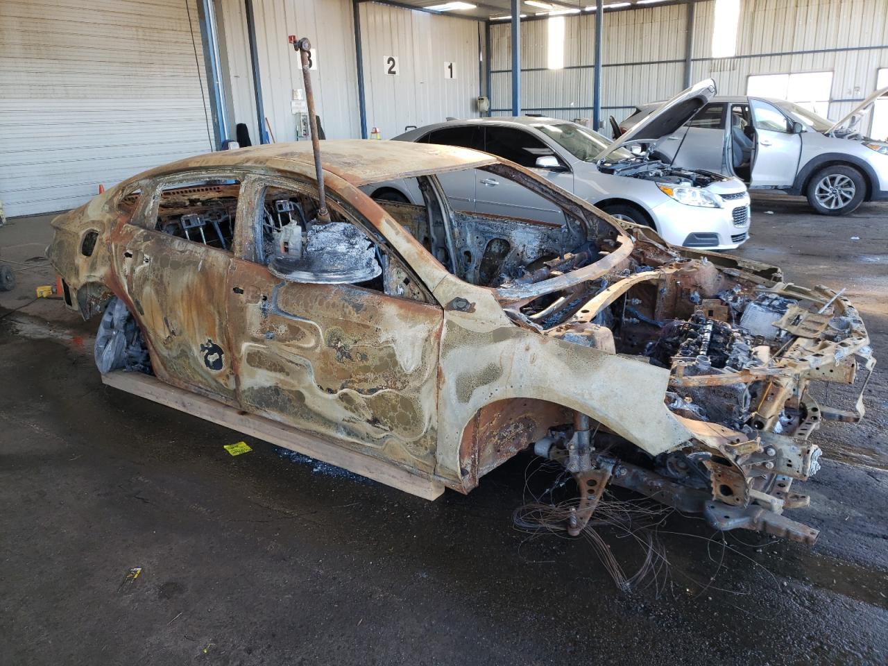 2022 Chevrolet Malibu VIN 1G1ZD5ST4NF136533 Copart auction photo, burn damage thumbnail 4
