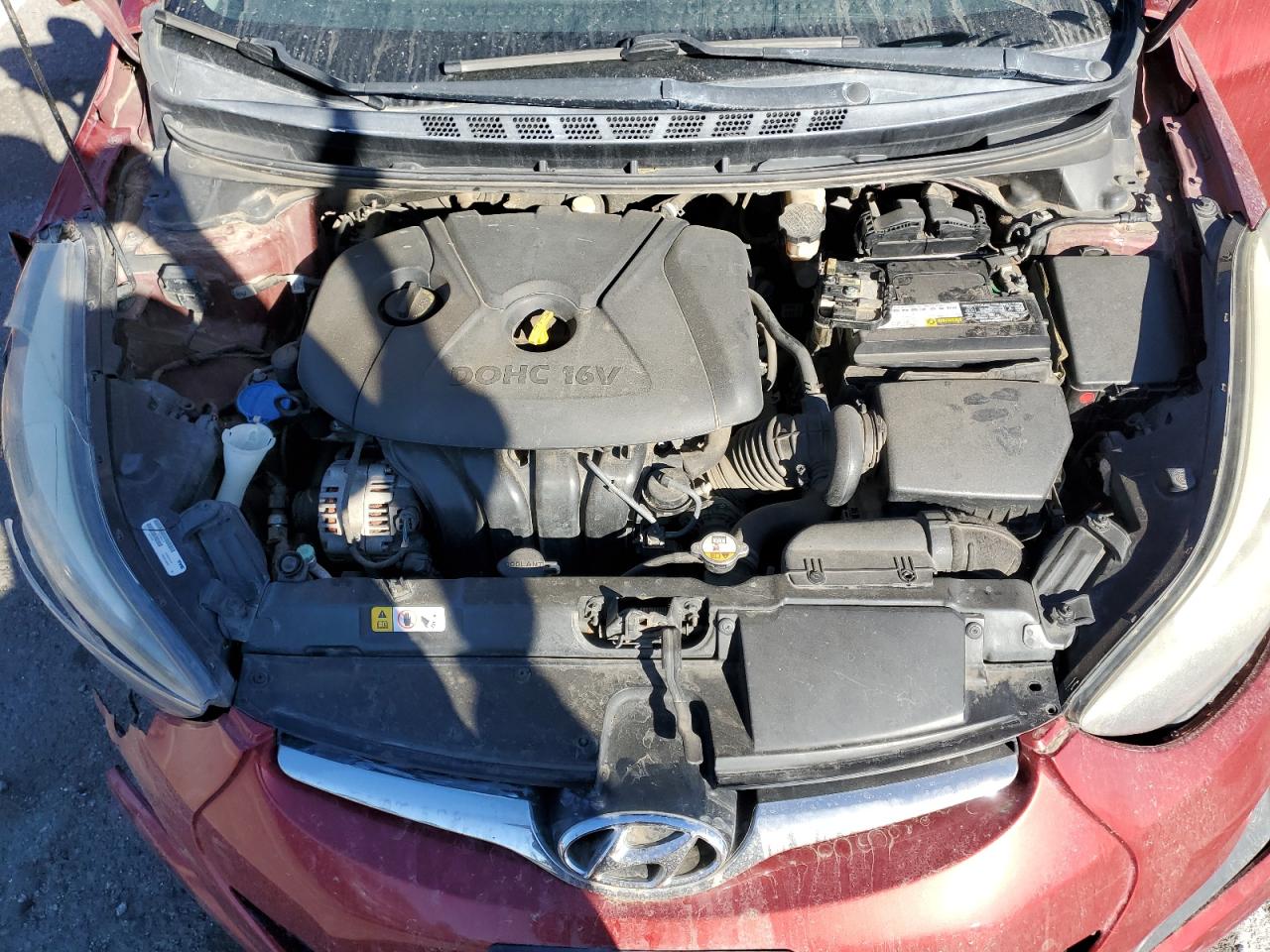 2015 Hyundai Elantra VIN 5NPDH4AE9FH641056 Copart auction photo, front end damage thumbnail 11