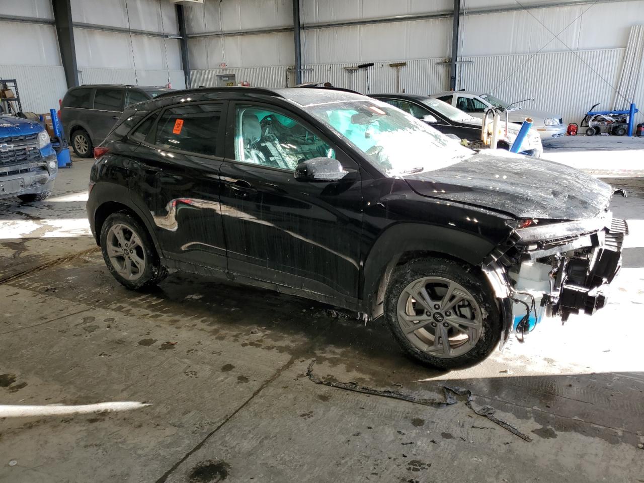 2023 Hyundai Kona VIN KM8K6CAB3PU989144 Copart auction photo, front end damage thumbnail 4