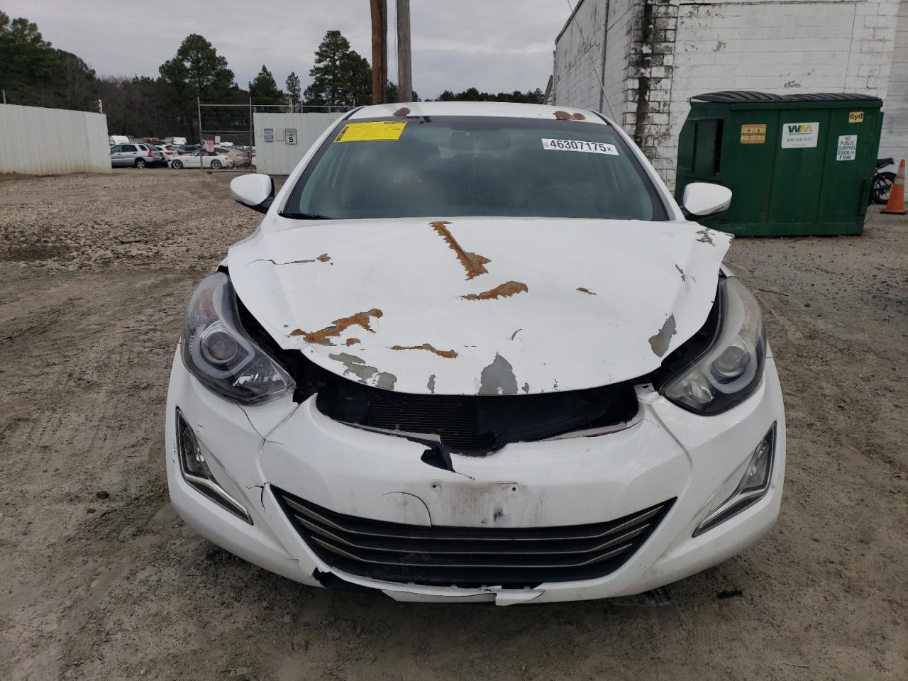 2015 Hyundai Elantra VIN 5NPDH4AE6FH561312 Copart auction photo, front end damage thumbnail 5