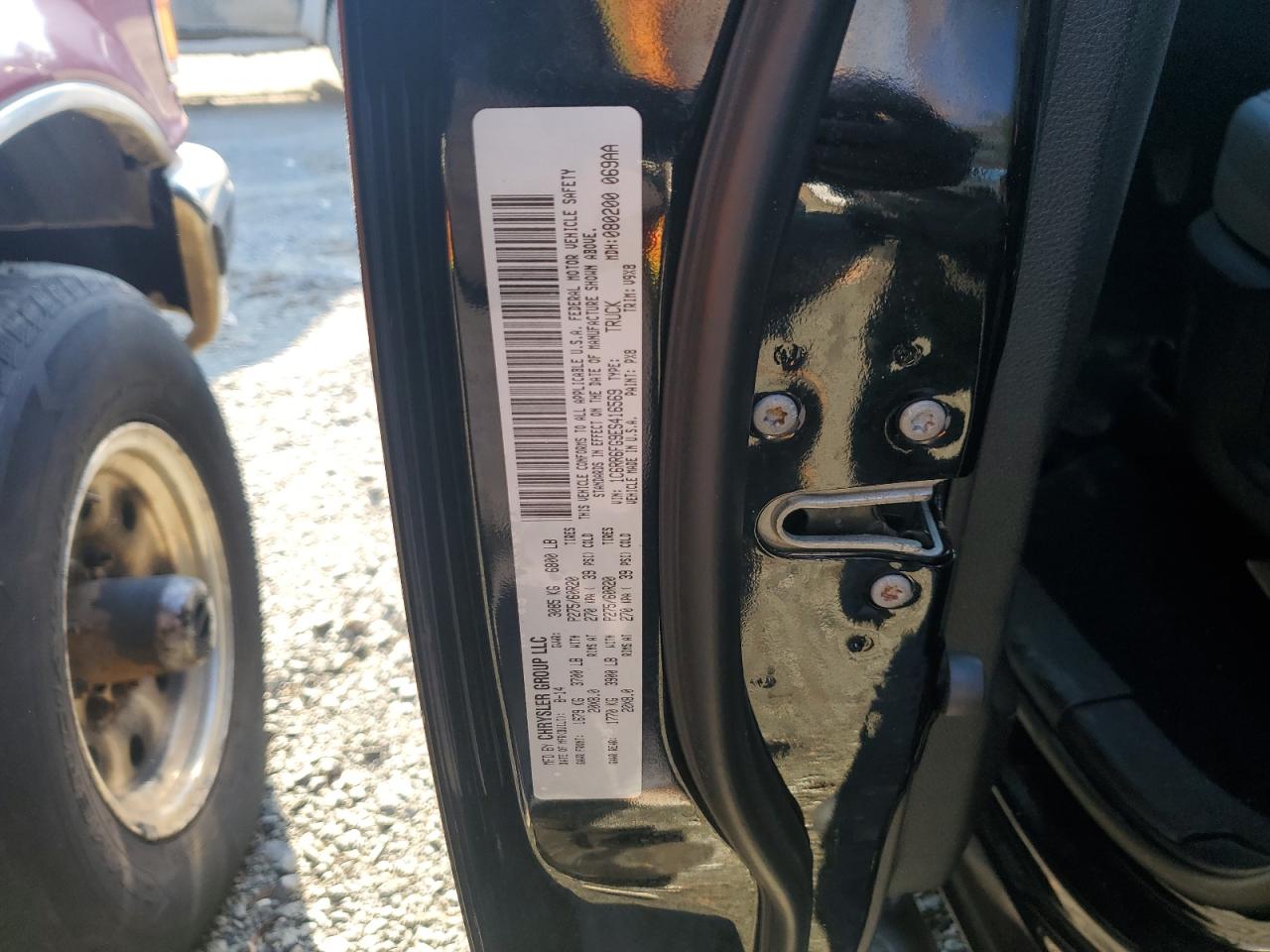 2014 RAM 1500 VIN 1C6RR6FG9ES416569 Copart auction photo, rear end damage thumbnail 12