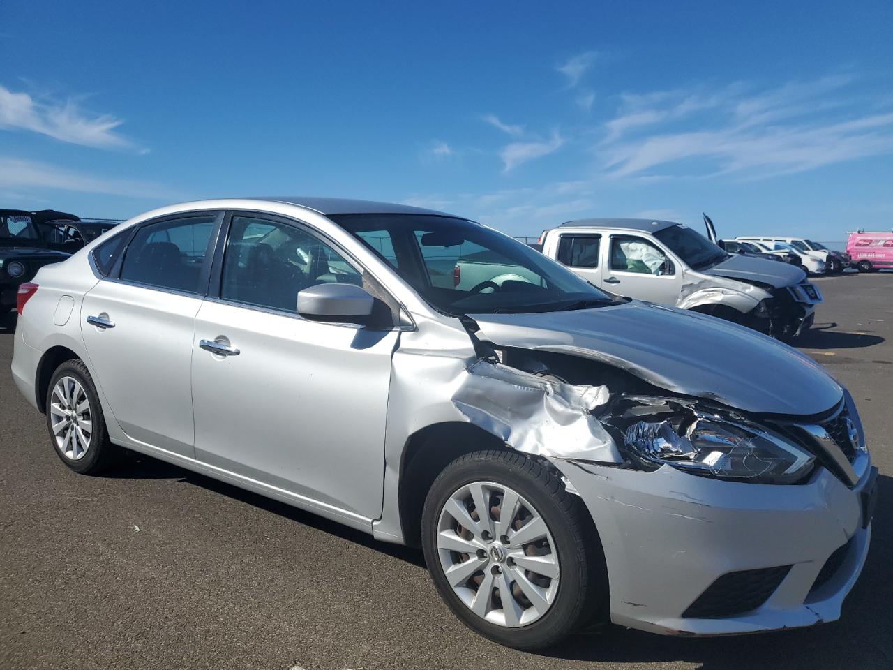 2019 Nissan Sentra VIN 3N1AB7AP7KY362793 Copart auction photo, front end damage thumbnail 4
