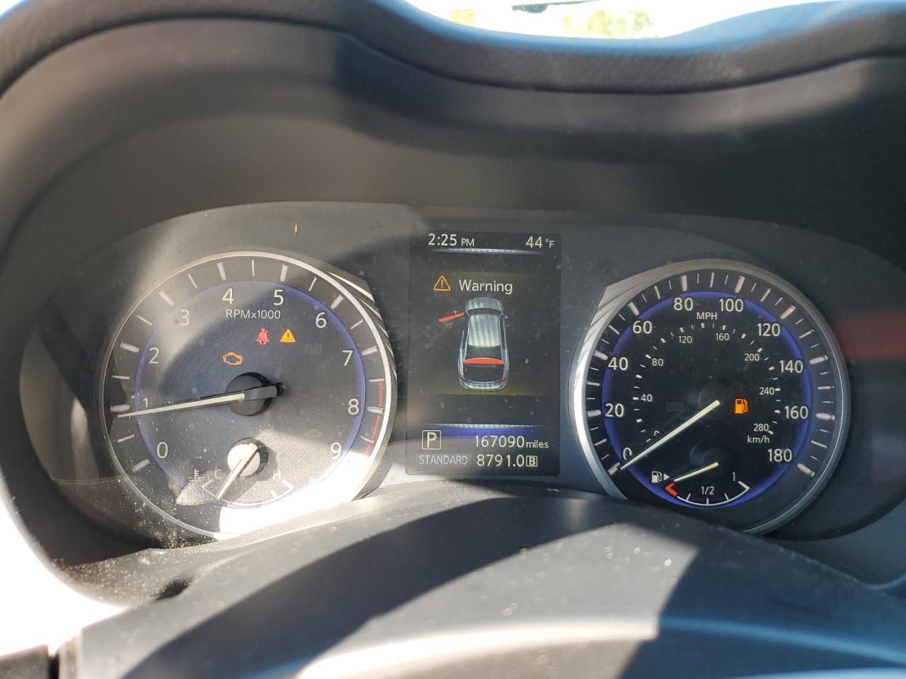 2014 Infiniti Q50 VIN JN1BV7AR9EM688521 Copart auction photo, rear end damage thumbnail 9