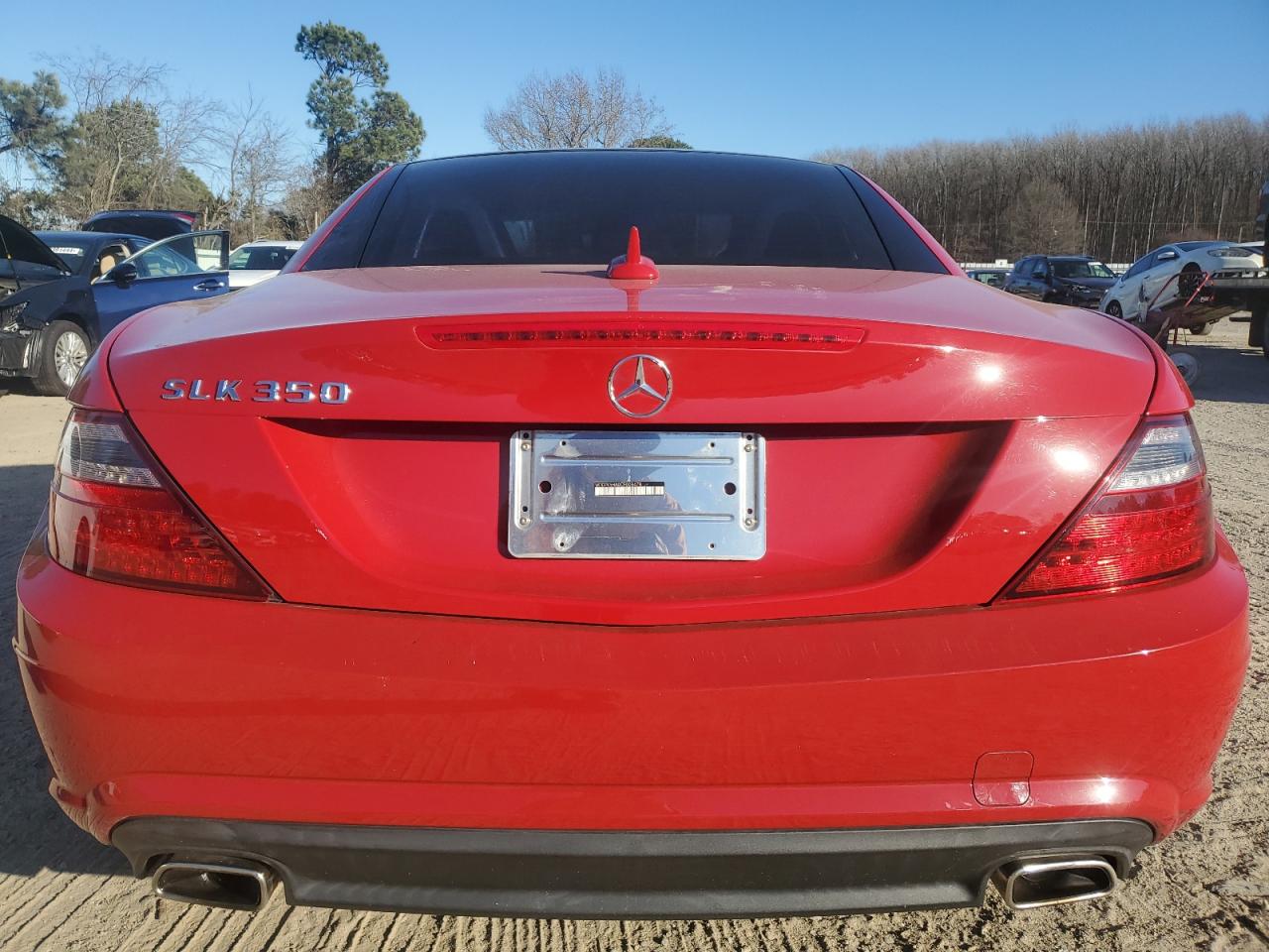 2012 Mercedes-Benz SLK-klasse VIN WDDPK5HA0CF008478 Copart auction photo, side / front end damage thumbnail 6