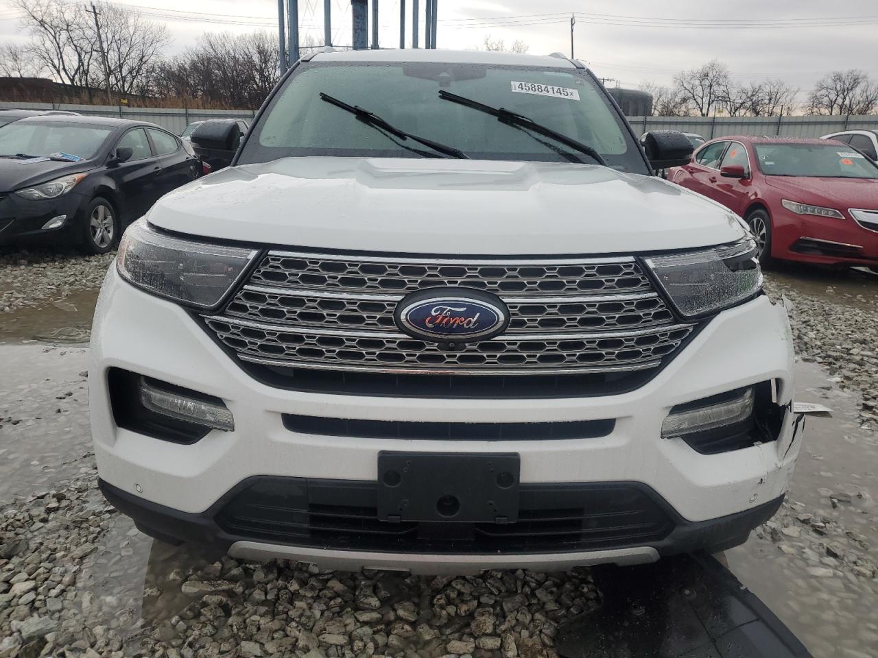 2021 Ford Explorer VIN 1FMSK8FH4MGB36591 Copart auction photo, front end / side damage thumbnail 5