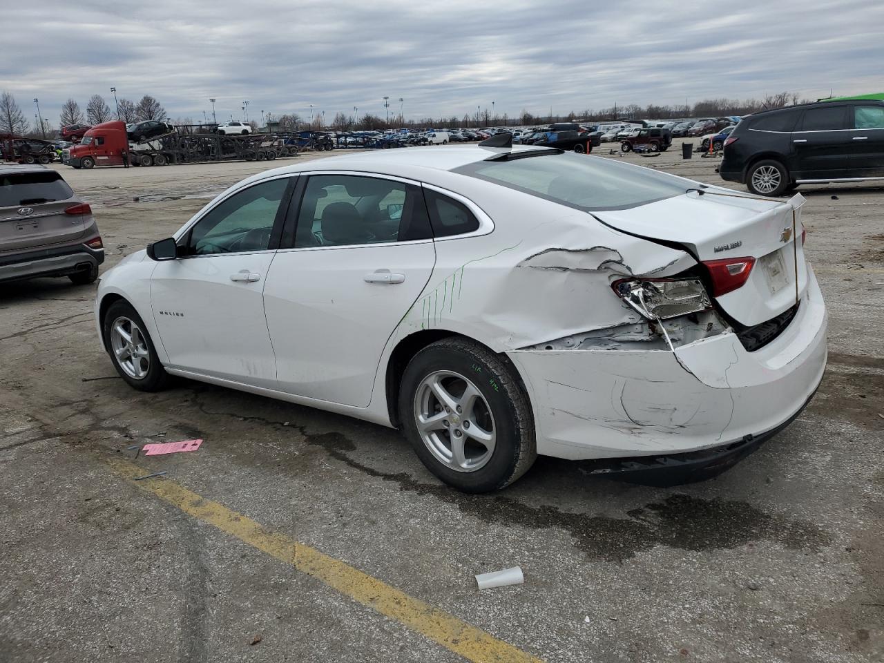 2018 Chevrolet Malibu VIN 1G1ZB5ST7JF116213 Copart auction photo, rear end / side damage thumbnail 2