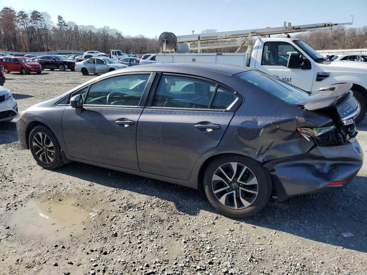 2014 Honda Civic VIN 2HGFB2F84EH536905 Copart auction photo, rear end / side damage thumbnail 2