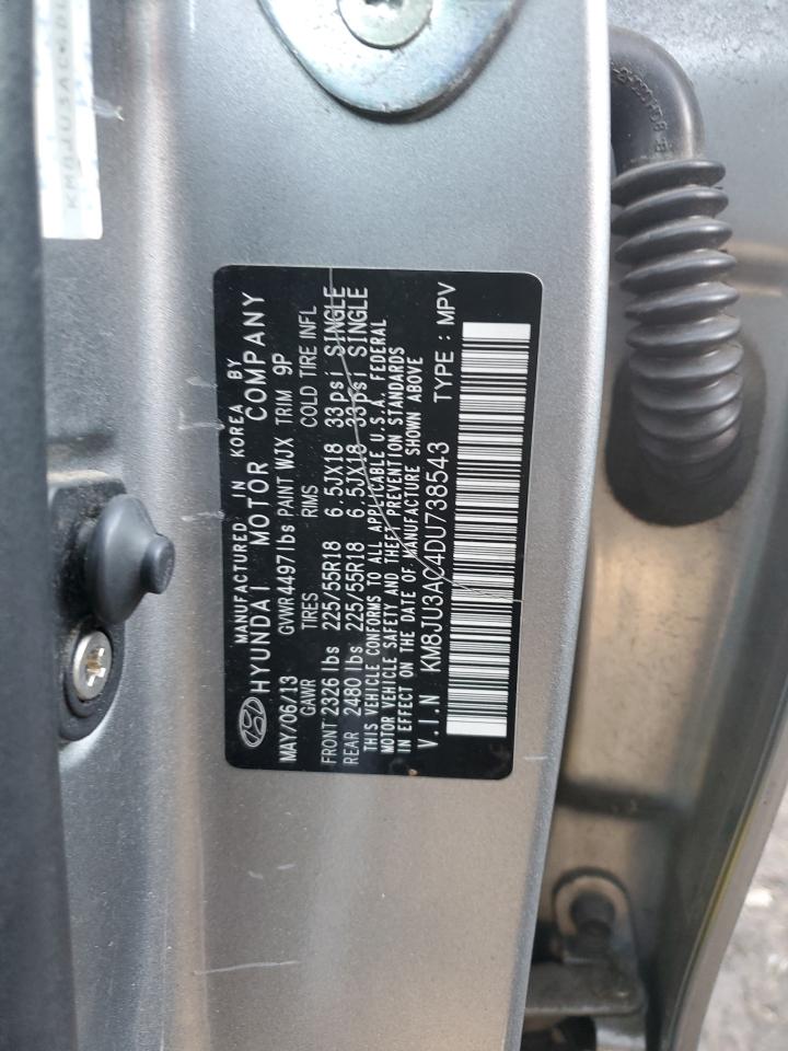 2013 Hyundai Tucson VIN KM8JU3AC4DU738543 Copart auction photo, front end damage thumbnail 14