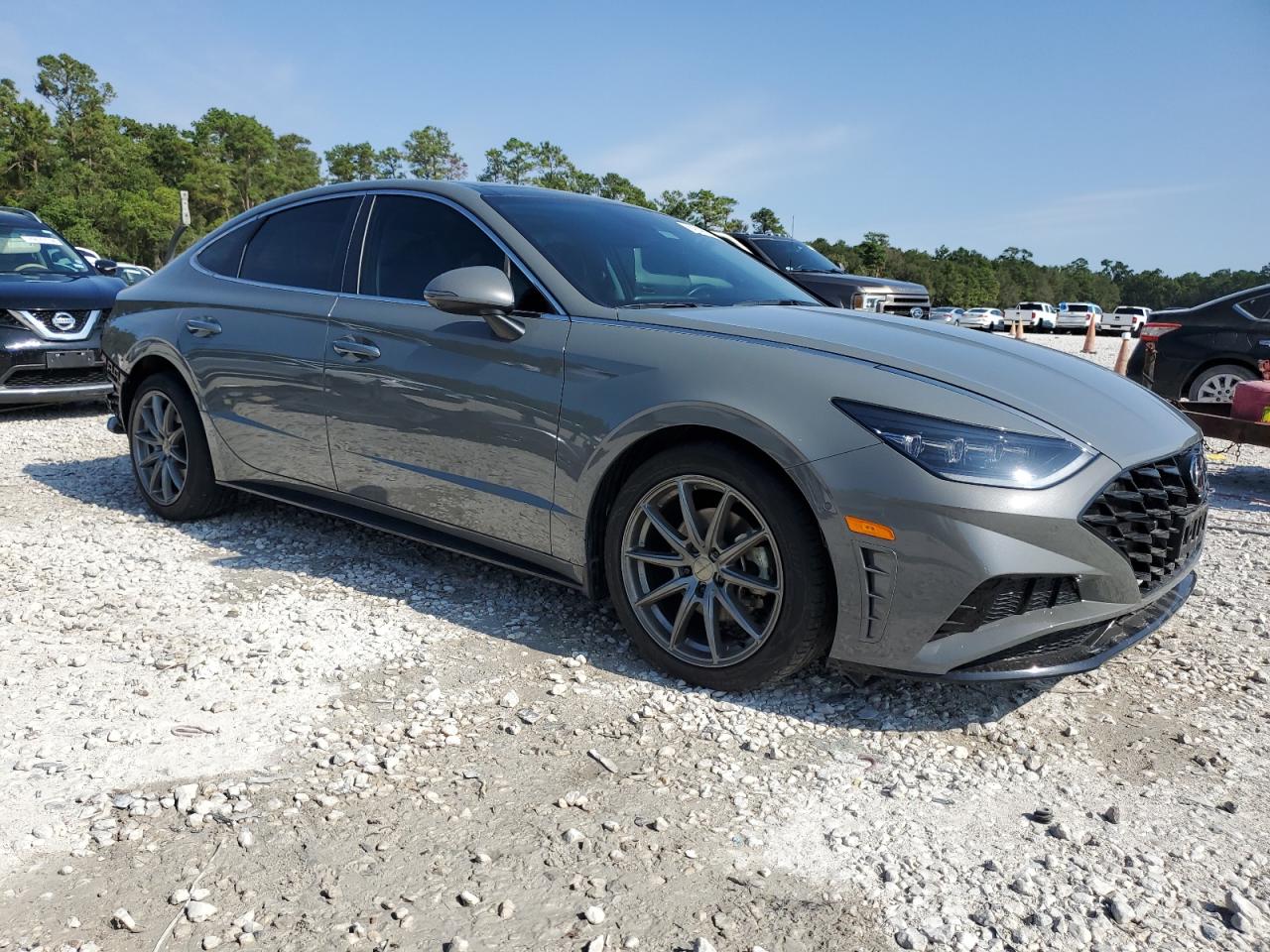 2022 Hyundai Sonata VIN KMHL34J25NA245515 Copart auction photo, rear end damage thumbnail 4