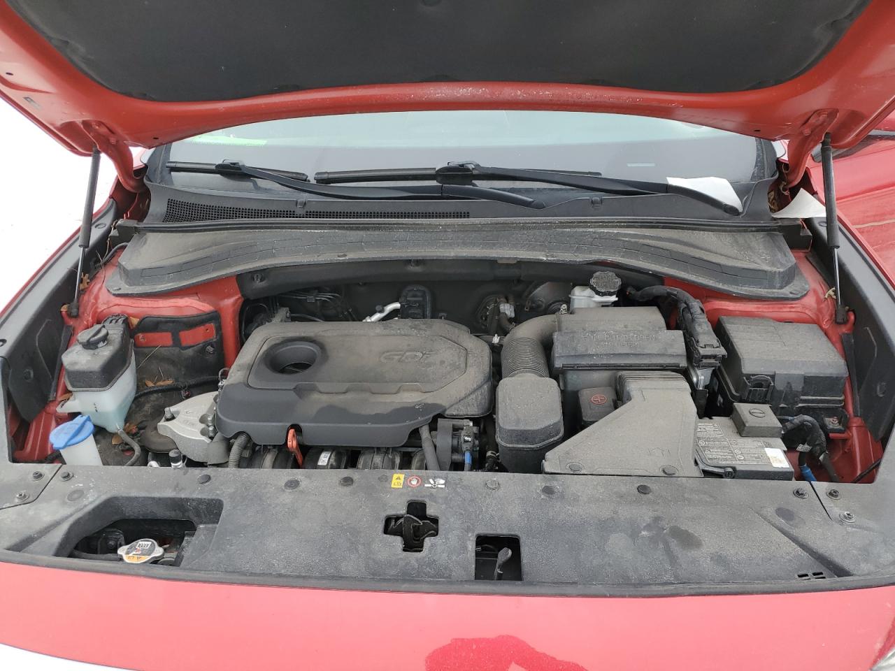 2020 Hyundai Santa Fe VIN 5NMS3CAD6LH261852 Copart auction photo, rear end / front end damage thumbnail 12