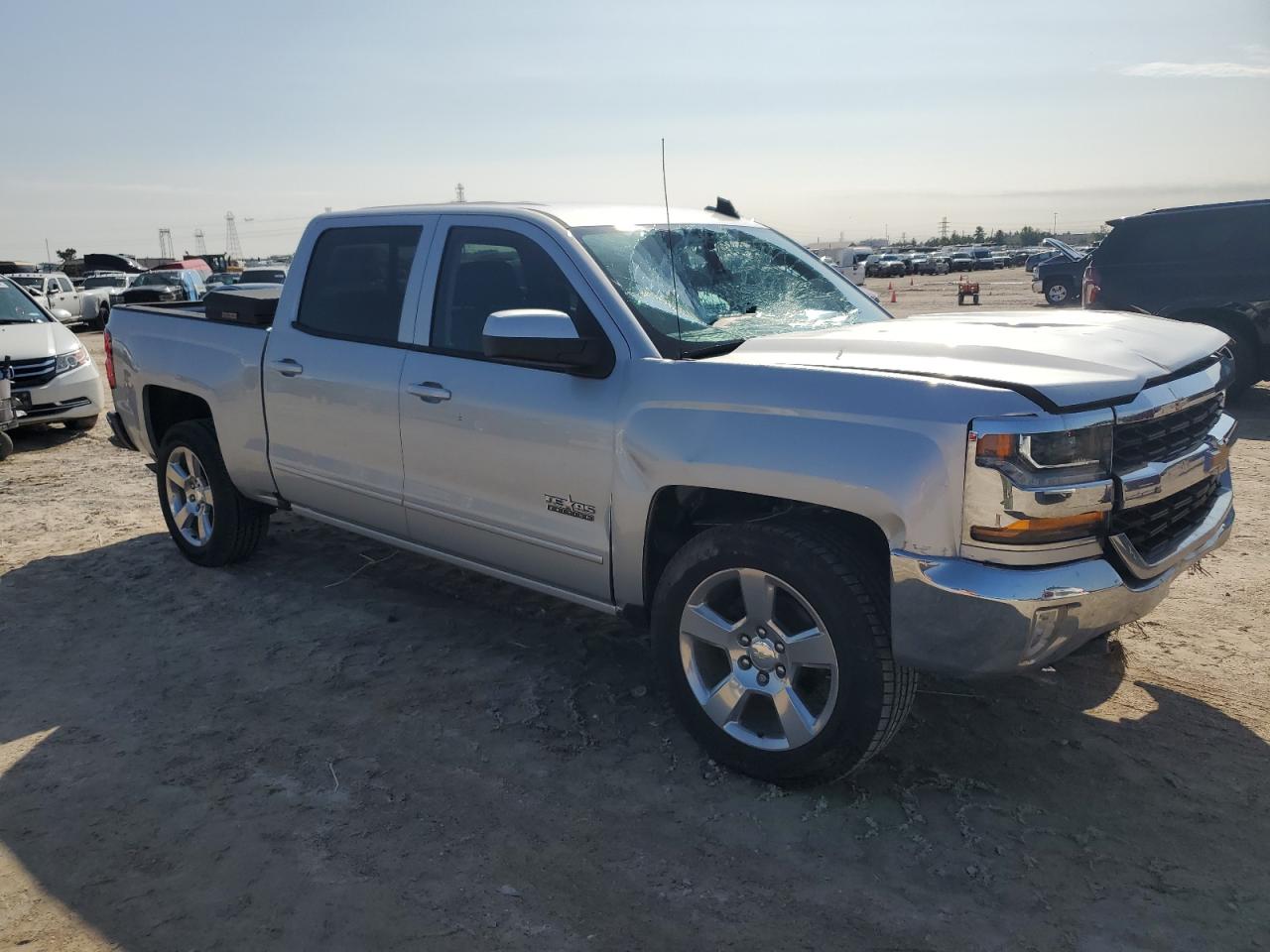 2018 Chevrolet Silverado VIN 3GCPCREC1JG383814 Copart auction photo, front end damage thumbnail 4
