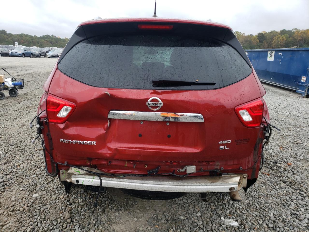 2017 Nissan Pathfinder VIN 5N1DR2MM4HC687506 Copart auction photo, rear end damage thumbnail 6