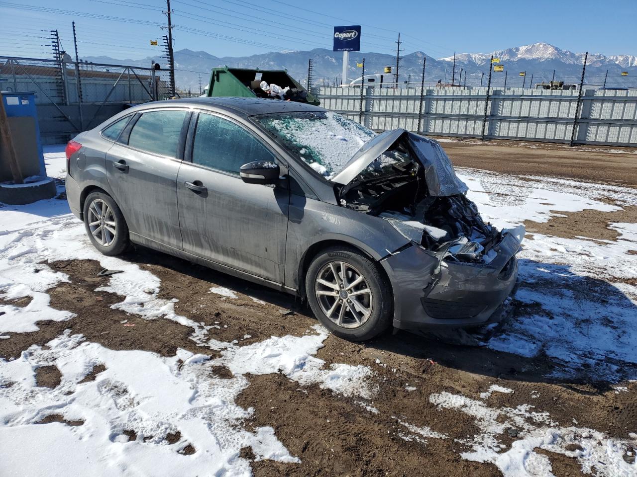2016 Ford Focus VIN 1FADP3F24GL213684 Copart auction photo, front end / side damage thumbnail 4