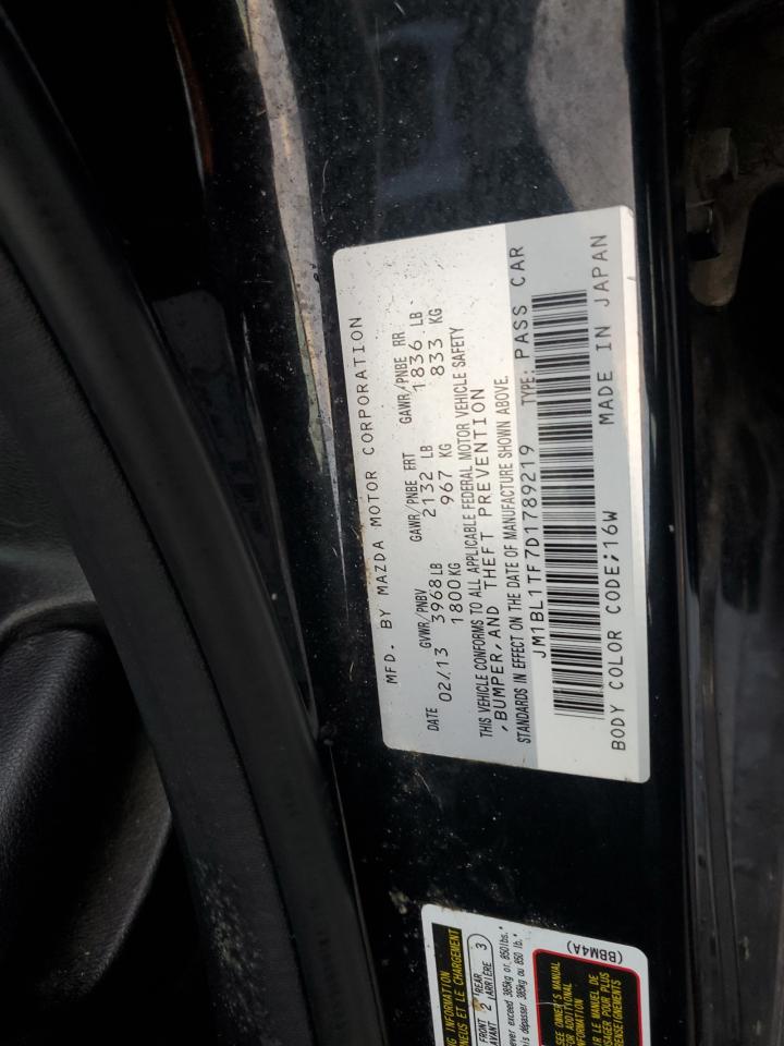 2013 Mazda 3 VIN JM1BL1TF7D1789219 Copart auction photo, side damage thumbnail 13