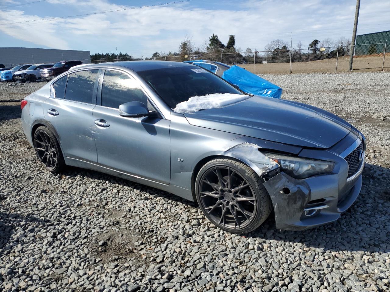 2014 Infiniti Q50 VIN JN1BV7AP3EM692241 Copart auction photo, all over damage thumbnail 4