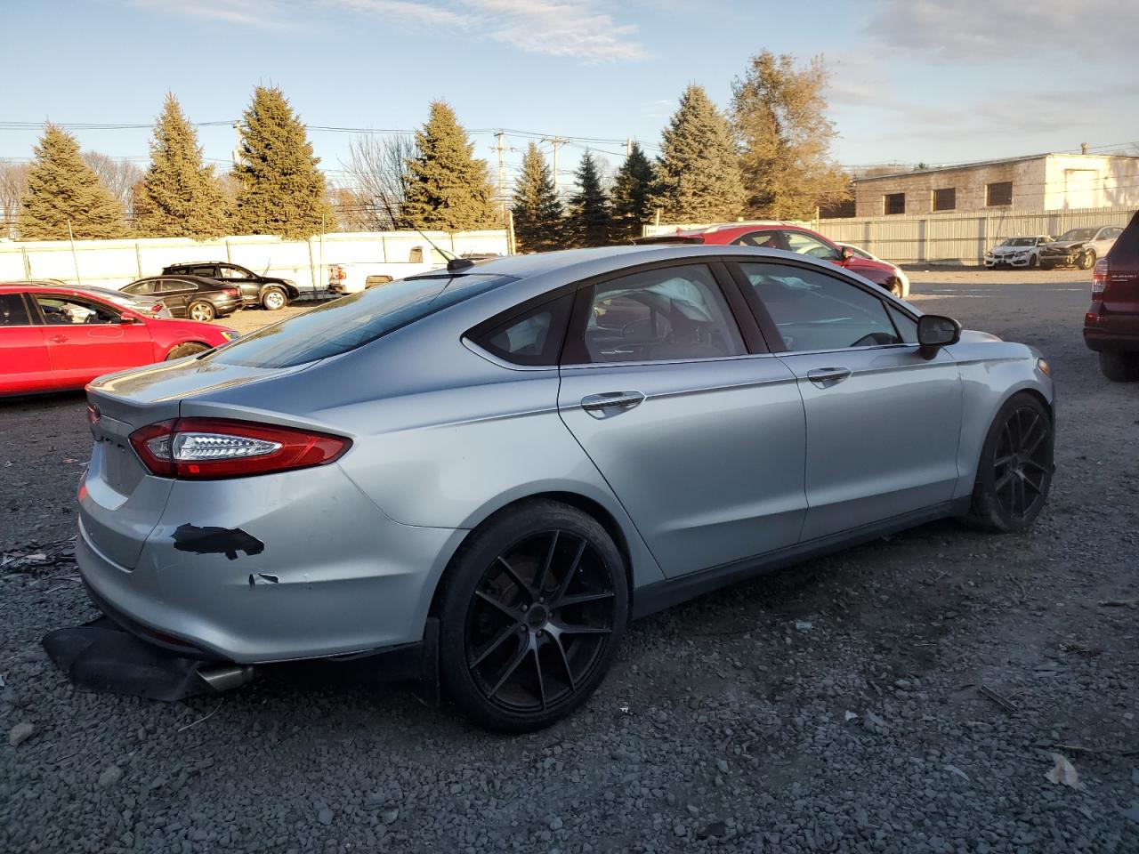 2014 Ford Fusion VIN 1FA6P0G77E5389289 Copart auction photo, side / all over damage thumbnail 3
