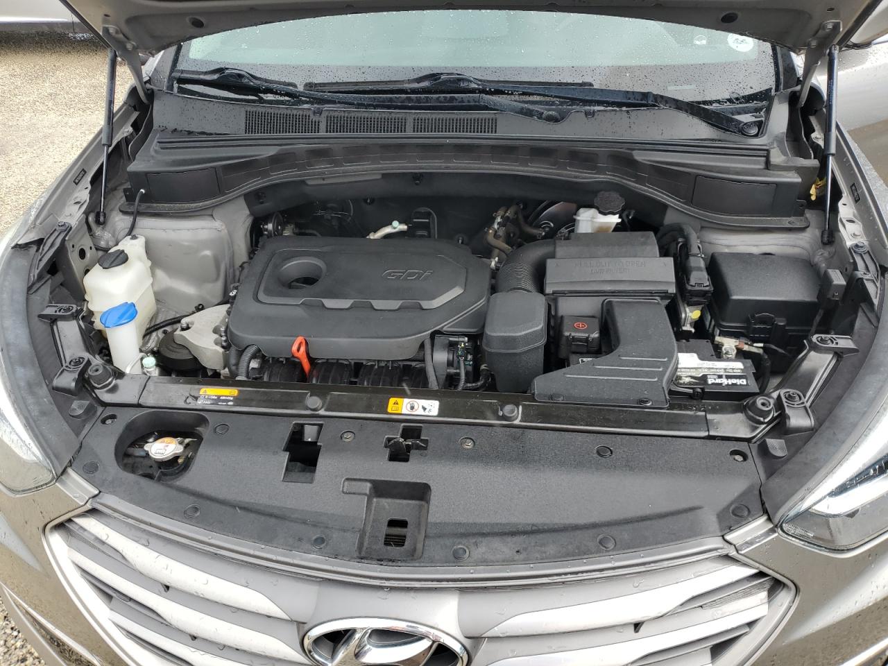 2017 Hyundai Santa Fe VIN 5NMZTDLB2HH027201 Copart auction photo, water/flood damage thumbnail 12