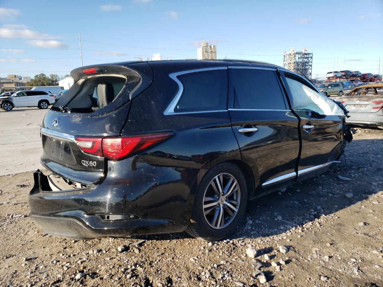 2020 Infiniti QX60 VIN 5N1DL0MM7LC520636 Copart auction photo, all over damage thumbnail 3