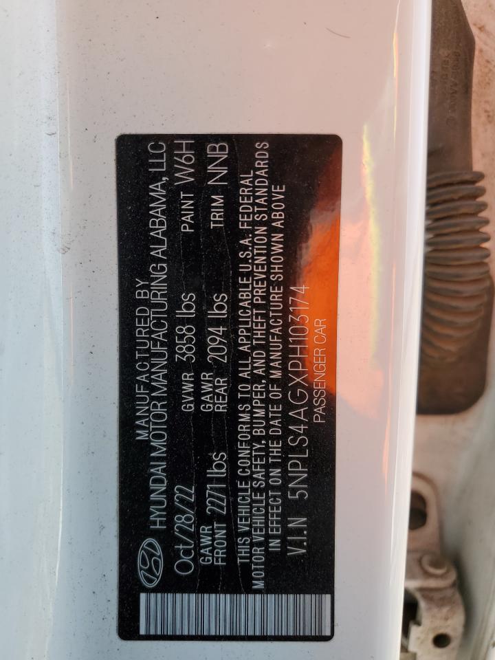 2023 Hyundai Elantra VIN 5NPLS4AGXPH103174 Copart auction photo, all over damage thumbnail 13