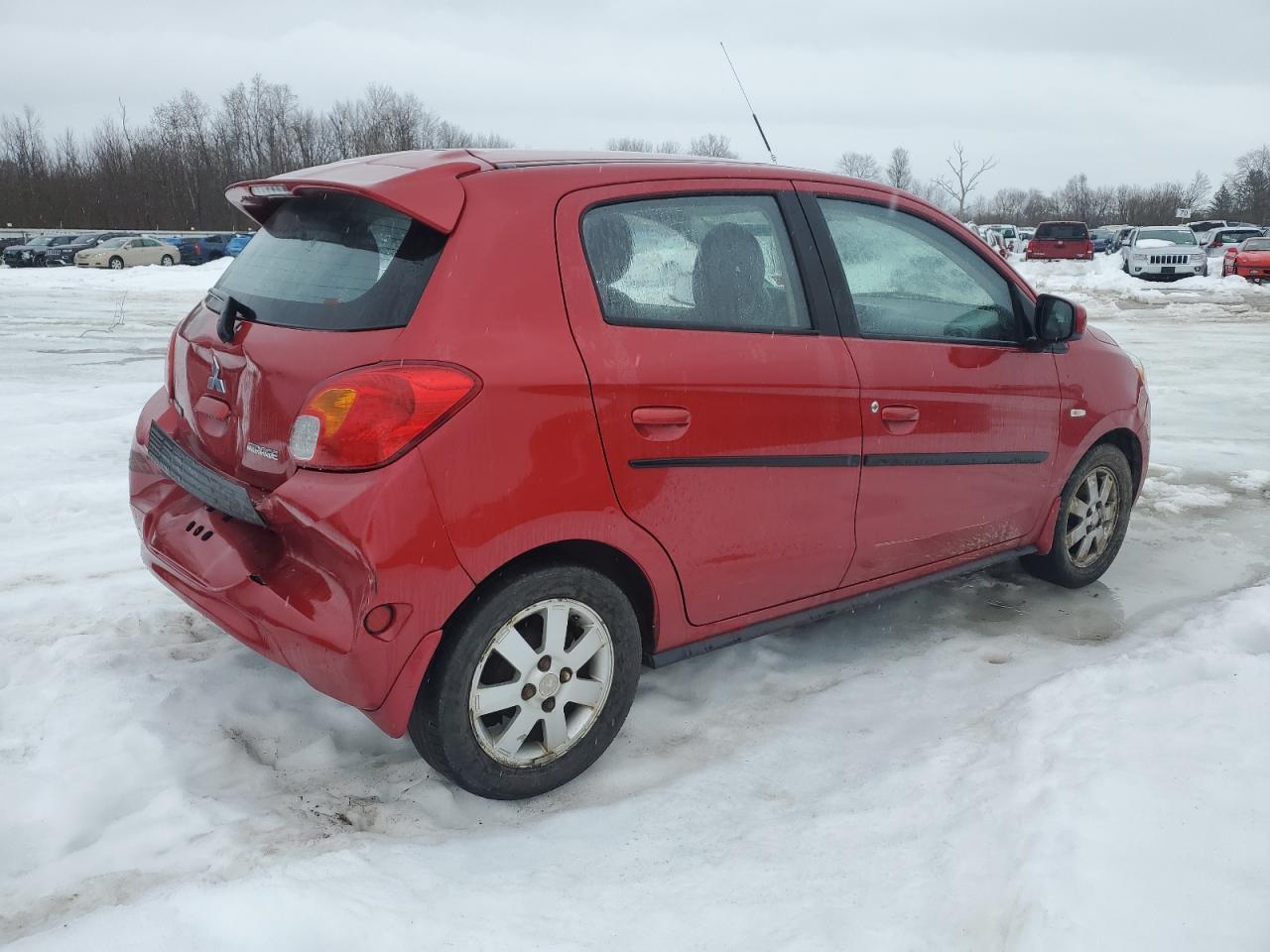2014 Mitsubishi Mirage VIN ML32A4HJXEH003252 Copart auction photo, rear end / minor dent/scratches damage thumbnail 3