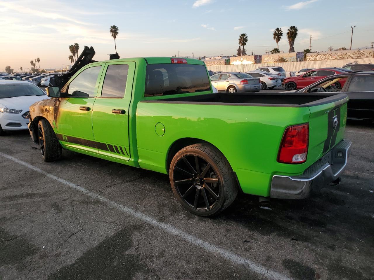 2019 RAM 1500 VIN 1C6RR6FG1KS594259 Copart auction photo, burn - engine / burn - interior damage thumbnail 2