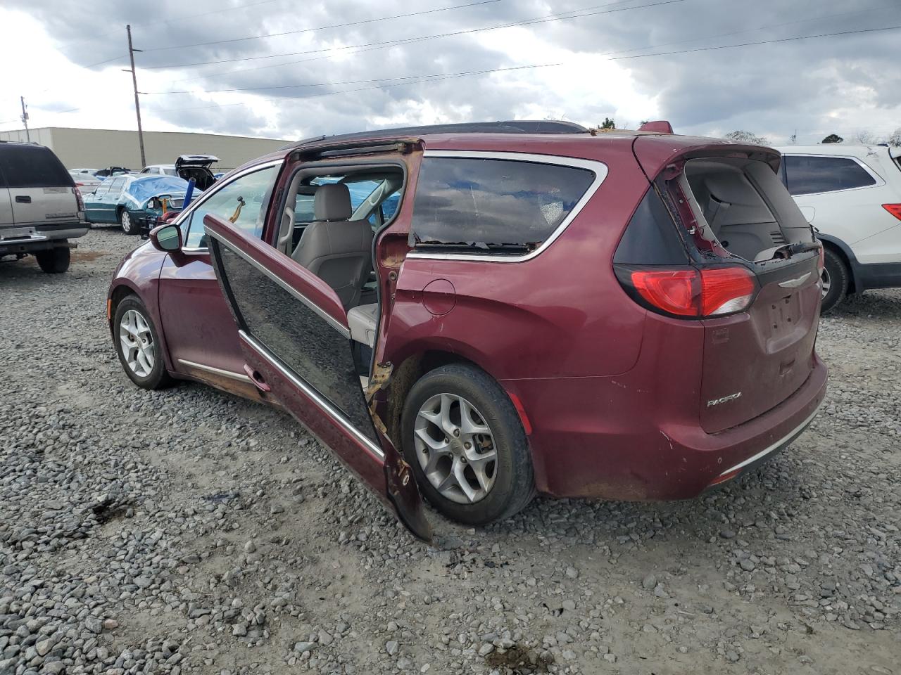 2017 Chrysler Pacifica VIN 2C4RC1BG7HR729953 Copart auction photo, top/roof damage thumbnail 2