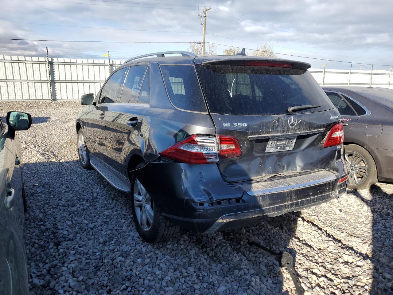 2012 Mercedes-Benz M-klasse VIN 4JGDA5HB9CA009002 Copart auction photo, rear end / side damage thumbnail 2