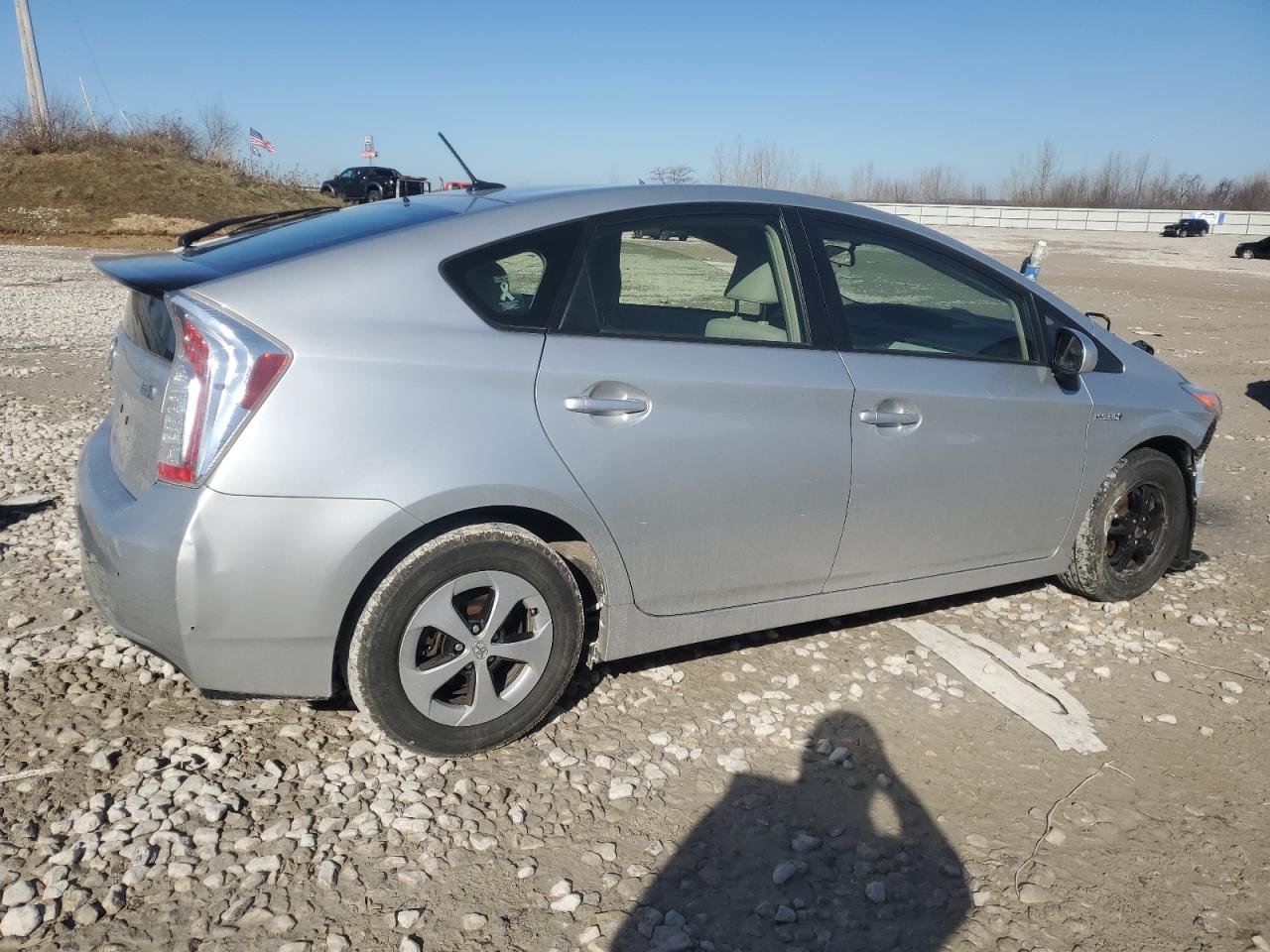 2013 Toyota Prius VIN JTDKN3DUXD5680054 Copart auction photo, front end / side damage thumbnail 3