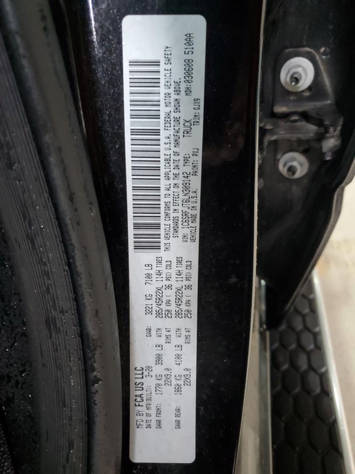 2020 RAM 1500 VIN 1C6SRFJT6LN309142 Copart auction photo, front end / undercarriage damage thumbnail 12