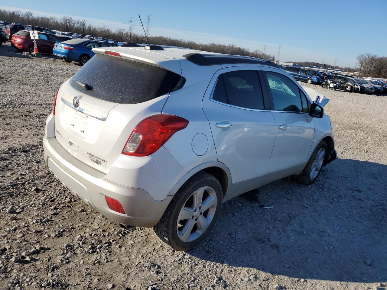 2015 Buick Encore VIN KL4CJASB8FB267778 Copart auction photo, front end damage thumbnail 3