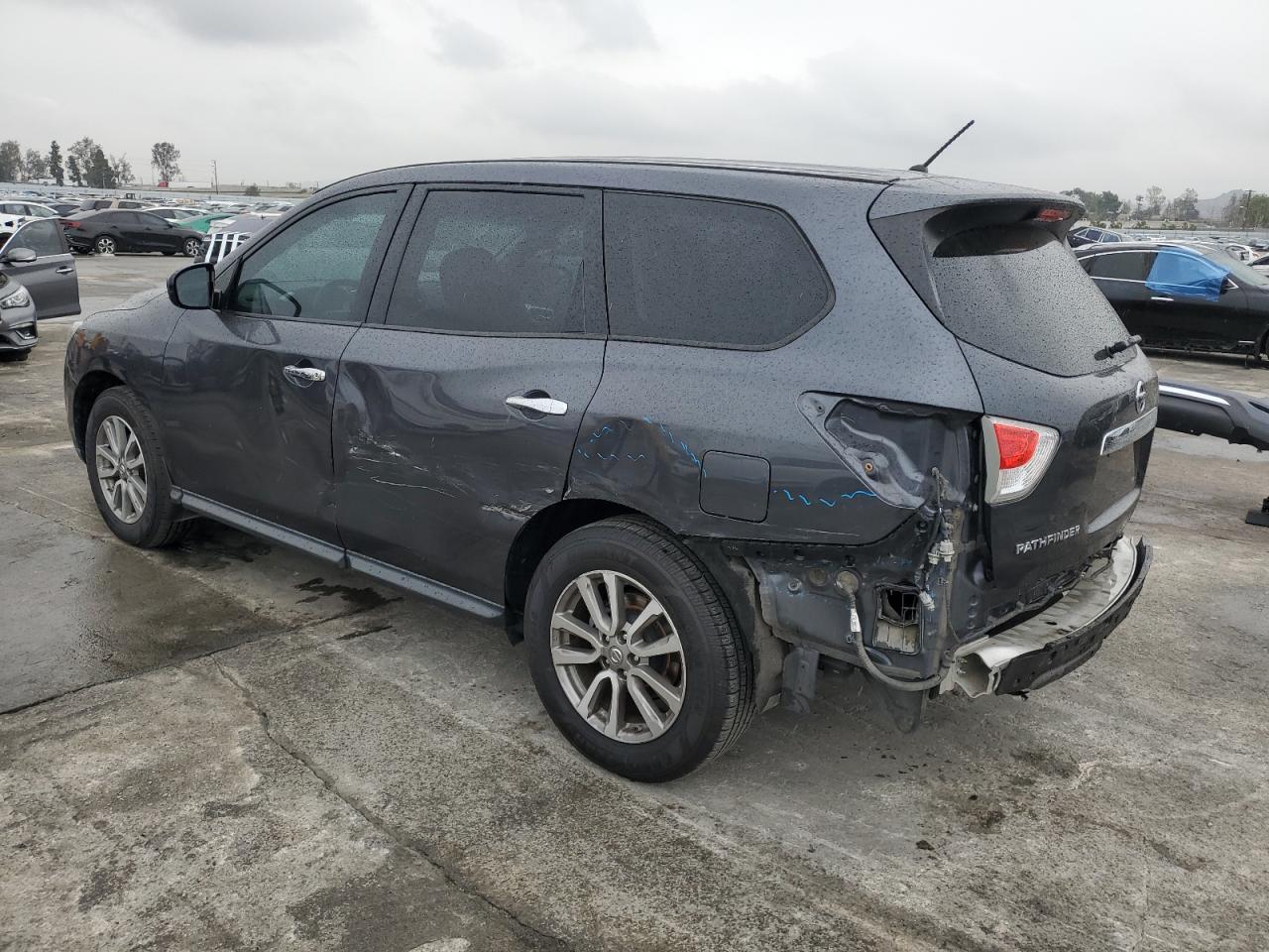 2014 Nissan Pathfinder VIN 5N1AR2MN1EC732974 Copart auction photo, rear end / side damage thumbnail 2