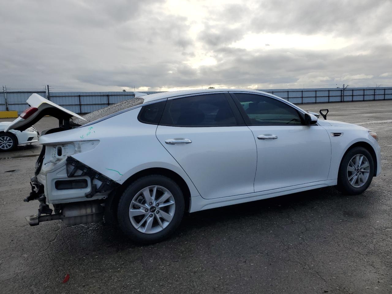 2016 KIA Optima VIN KNAGT4L31G5095360 Copart auction photo, rear end damage thumbnail 3