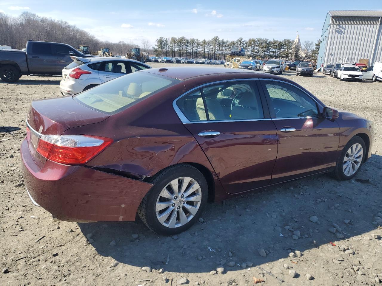 2014 Honda Accord VIN 1HGCR2F85EA227103 Copart auction photo, rear end / side damage thumbnail 3