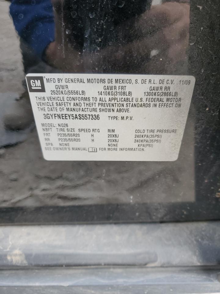 2010 Cadillac SRX VIN 3GYFNEEY5AS557336 Copart auction photo, normal wear damage thumbnail 13