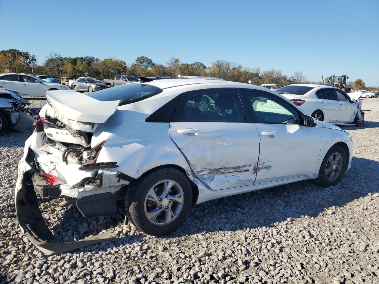 2021 Hyundai Elantra VIN 5NPLL4AG9MH050685 Copart auction photo, rear end / side damage thumbnail 3
