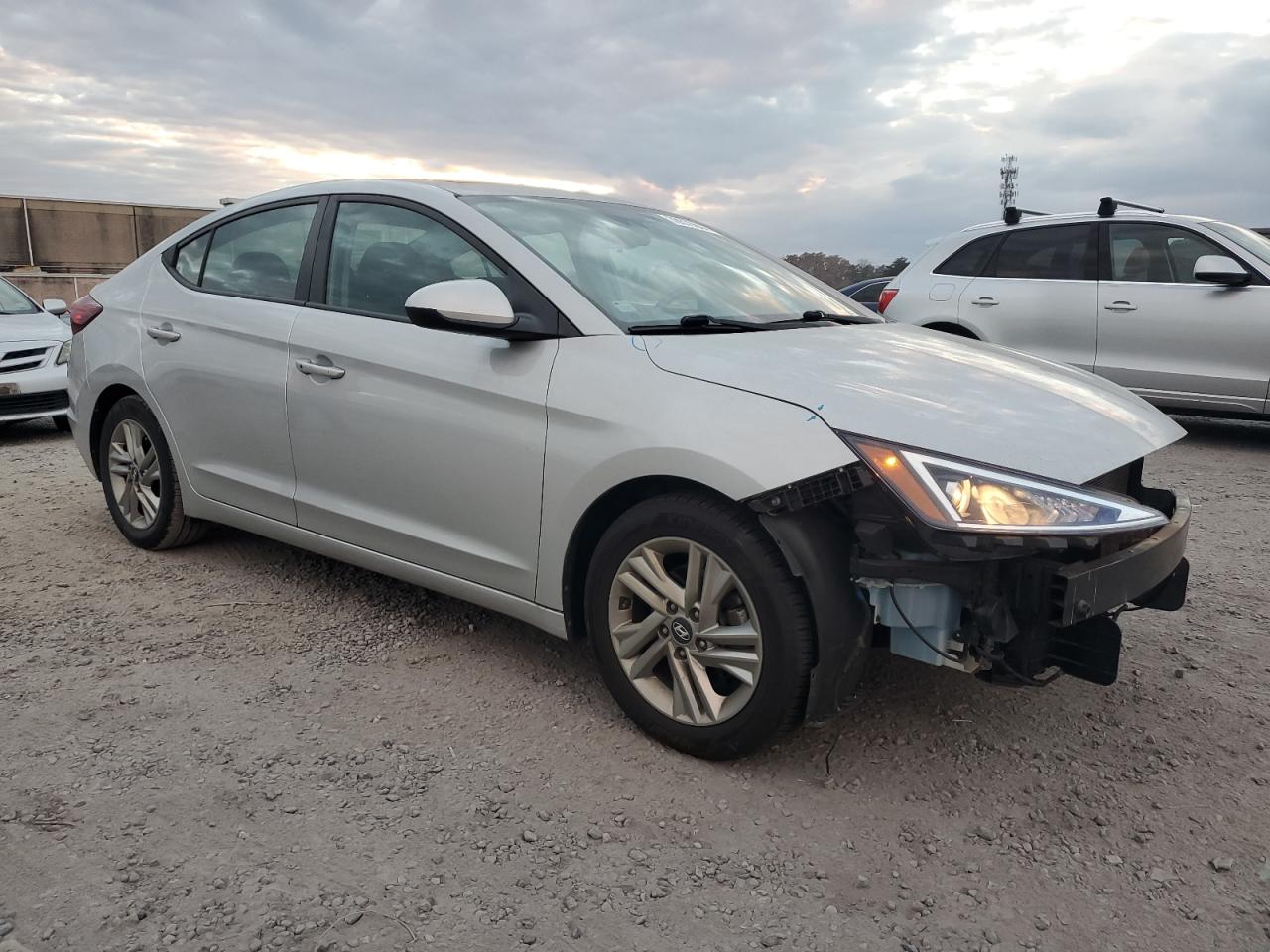 2019 Hyundai Elantra VIN KMHD84LF3KU785056 Copart auction photo, front end / side damage thumbnail 4