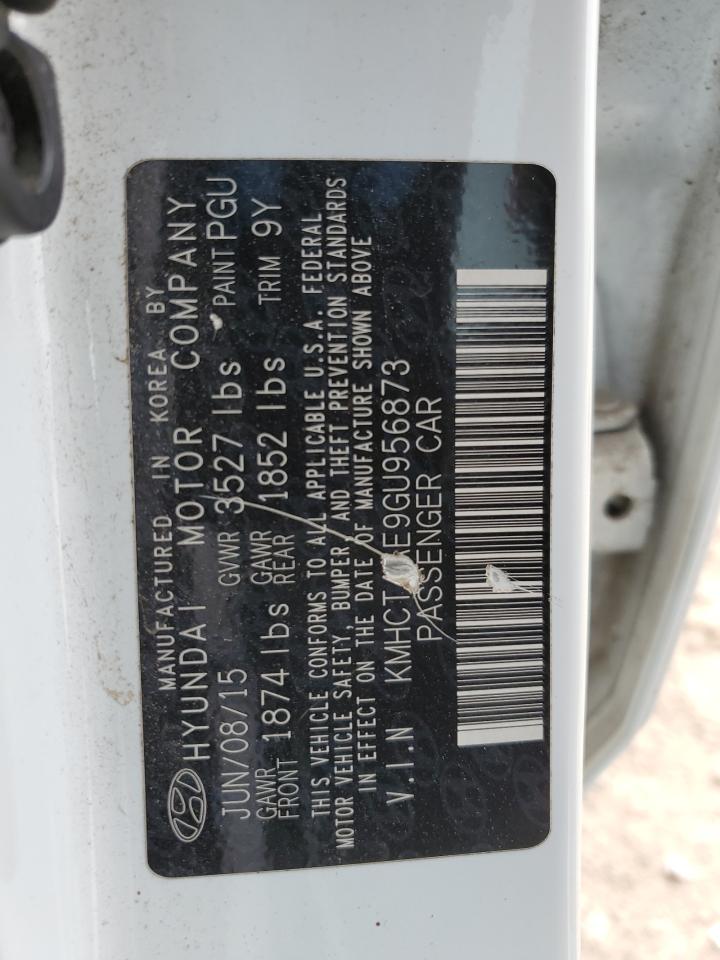 2016 Hyundai Accent VIN KMHCT4AE9GU956873 Copart auction photo, front end damage thumbnail 12