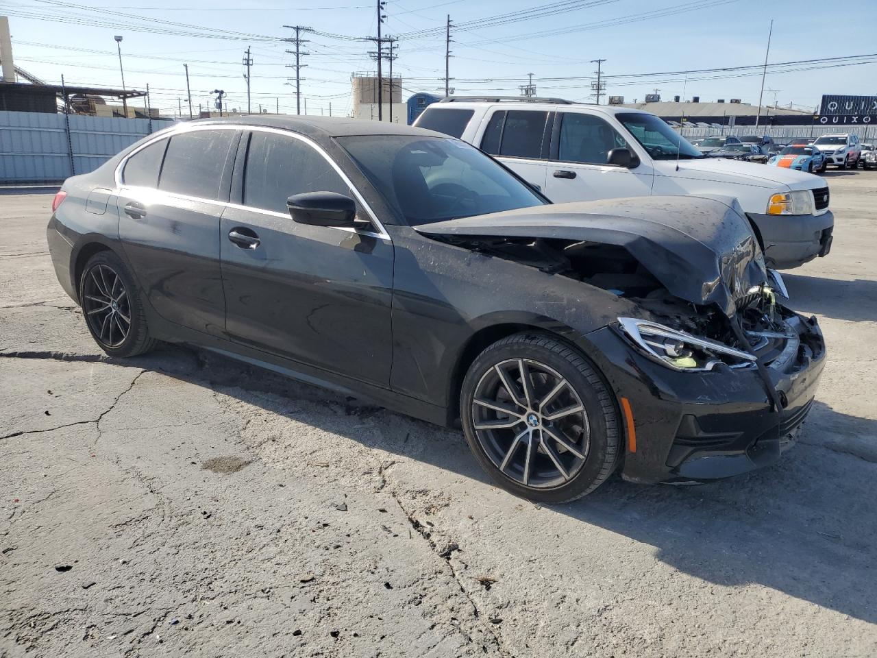 2020 BMW 3er VIN 3MW5R7J08L8B21319 Copart auction photo, front end damage thumbnail 4