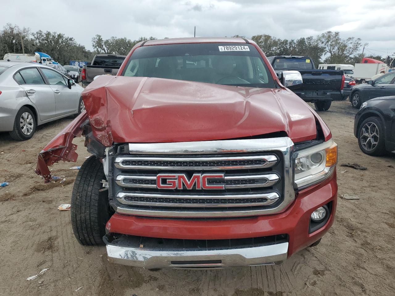 2016 GMC Canyon VIN 1GTG5DE32G1177440 Copart auction photo, front end / side damage thumbnail 5