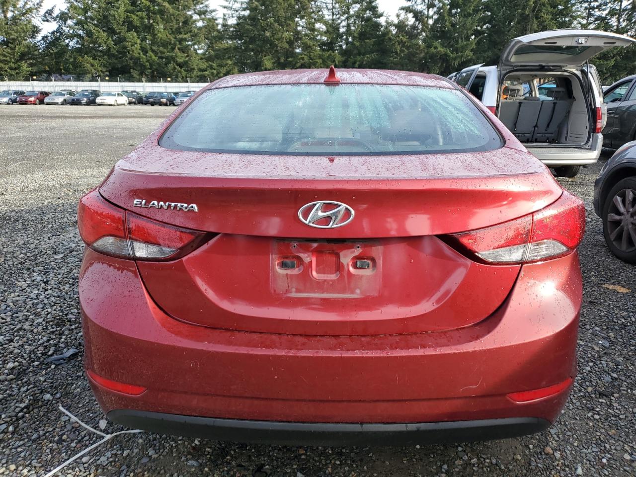 2016 Hyundai Elantra VIN 5NPDH4AE1GH666602 Copart auction photo, all over damage thumbnail 6