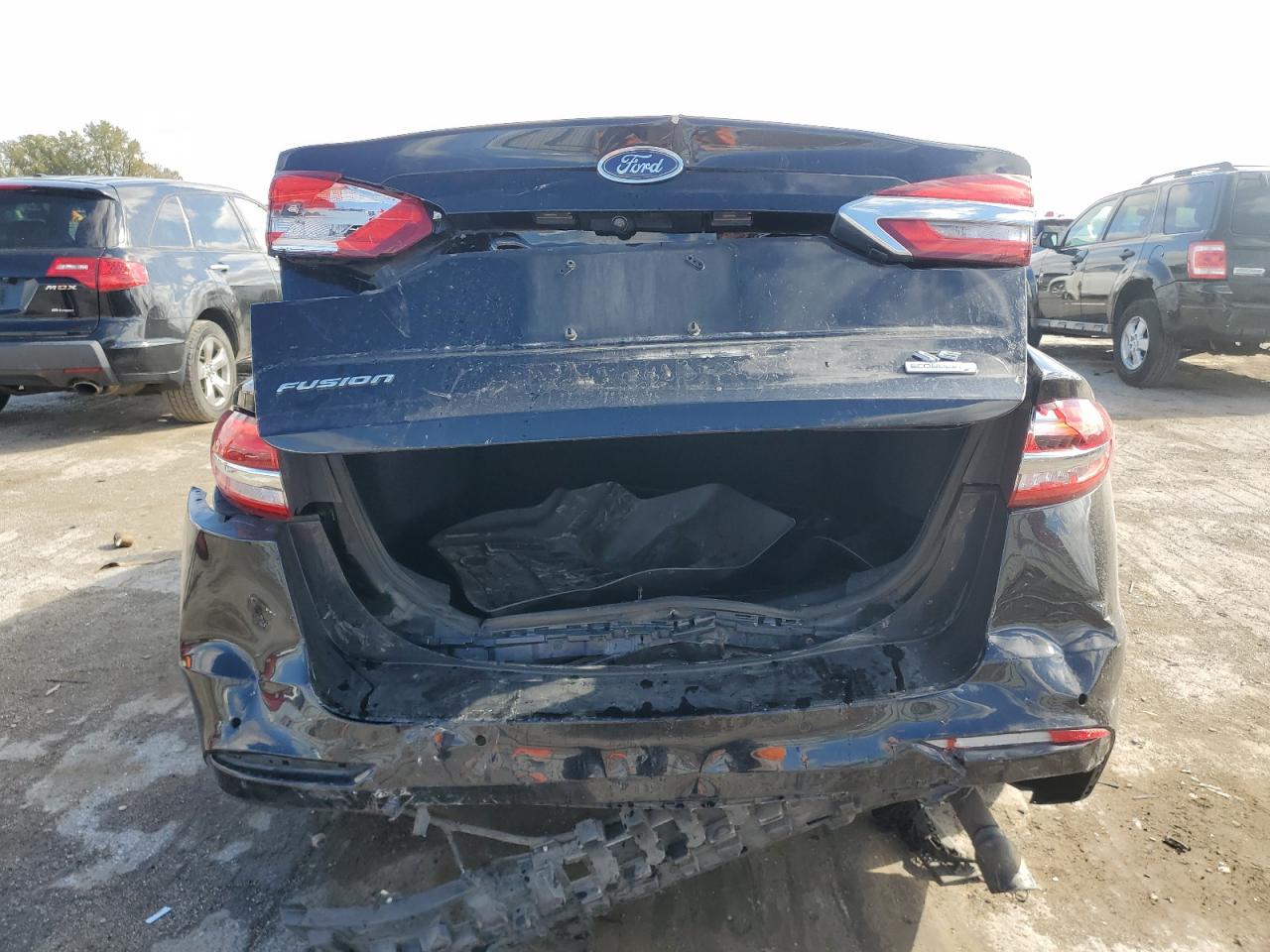 2020 Ford Fusion VIN 3FA6P0HD7LR139033 Copart auction photo, rear end damage thumbnail 6