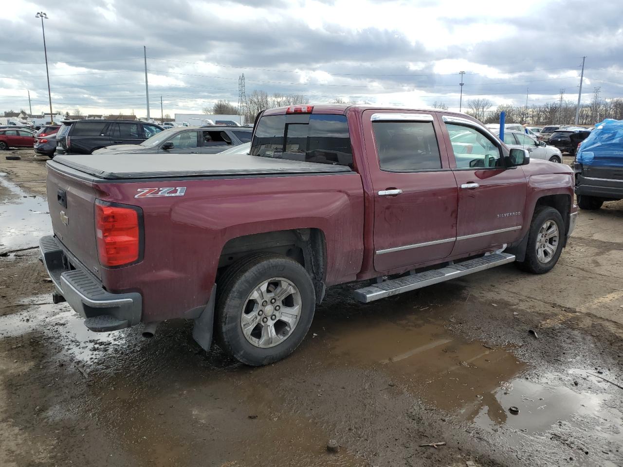 2014 Chevrolet Silverado VIN 3GCUKSEC8EG210553 Copart auction photo, side damage thumbnail 3